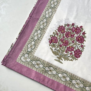 Irum Floral Pattern Hand Block Print Bed Sheet