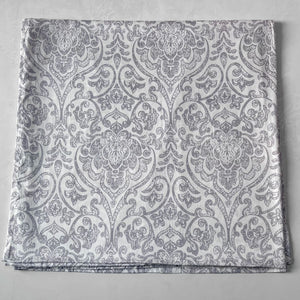 White and Blue Botanical Pattern Cotton Bed Sheet