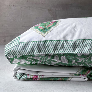 Anaira Floral Pattern Hand Block Print Bed Sheet - Home Artisan