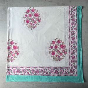 Anaya Floral Pattern Hand Block Print Bed Sheet