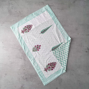 Alina Floral Pattern Hand Block Print Bed Sheet