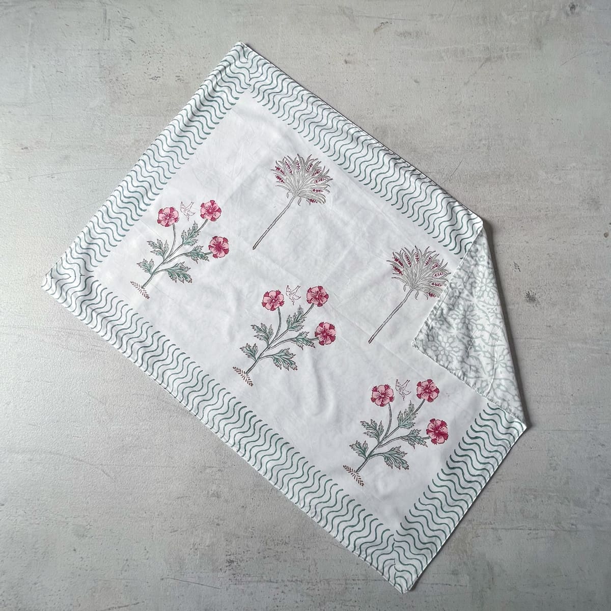 Samira Floral Pattern Hand Block Print Bed Sheet