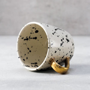 Dalmatian Ceramic Mug with Golden Handle - Set of 2 - Home Artisan