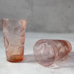 Perry Peach Dragonfly Drinking Glass (Set of 2) - Home Artisan