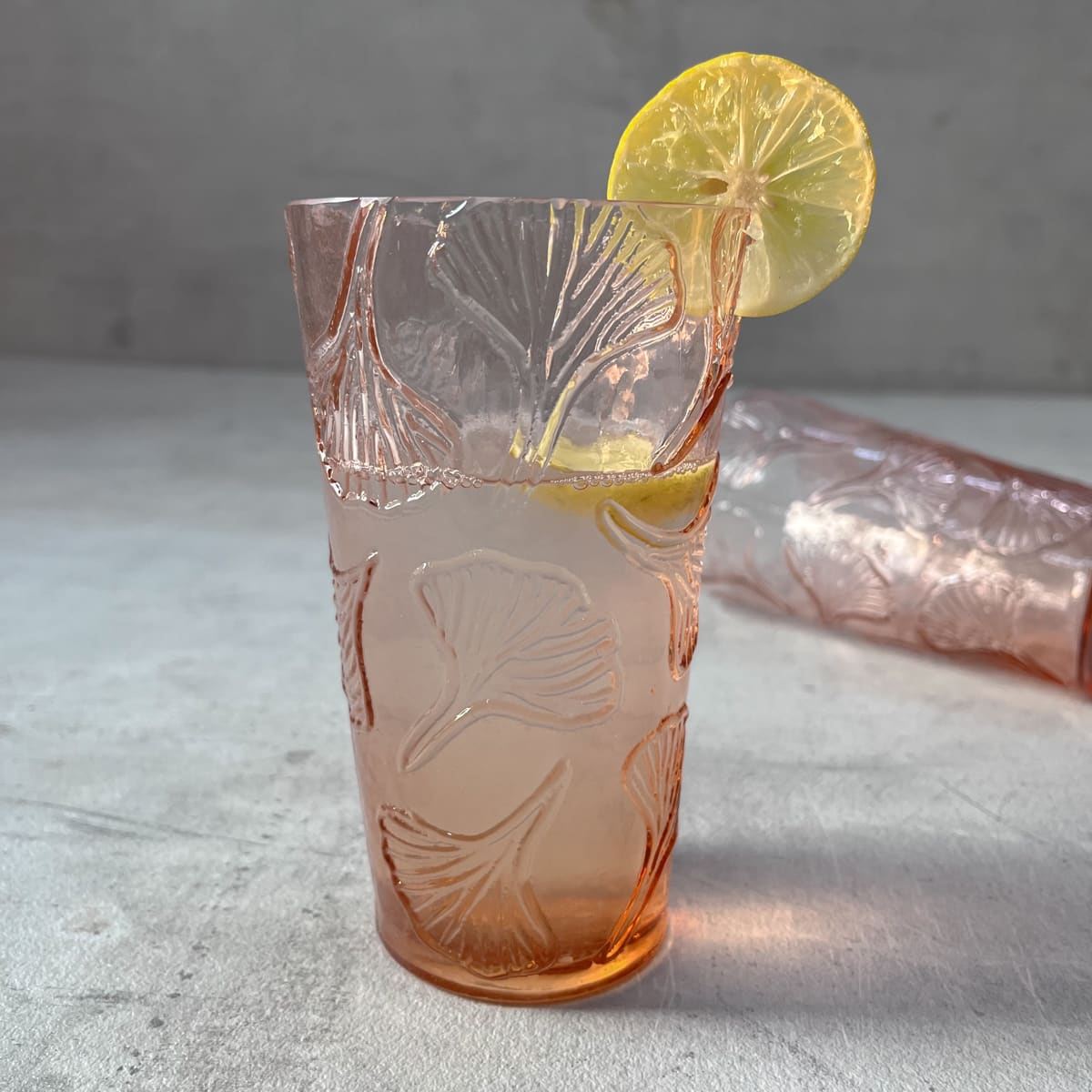 Perry Peach Dragonfly Drinking Glass (Set of 2)