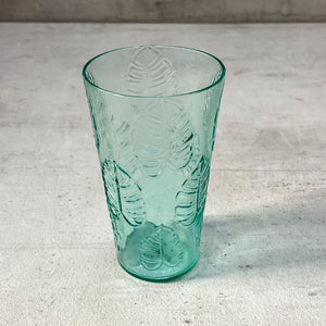 Bruno Turquoise Monstera Leaf Drinking Glass (Set of 2)