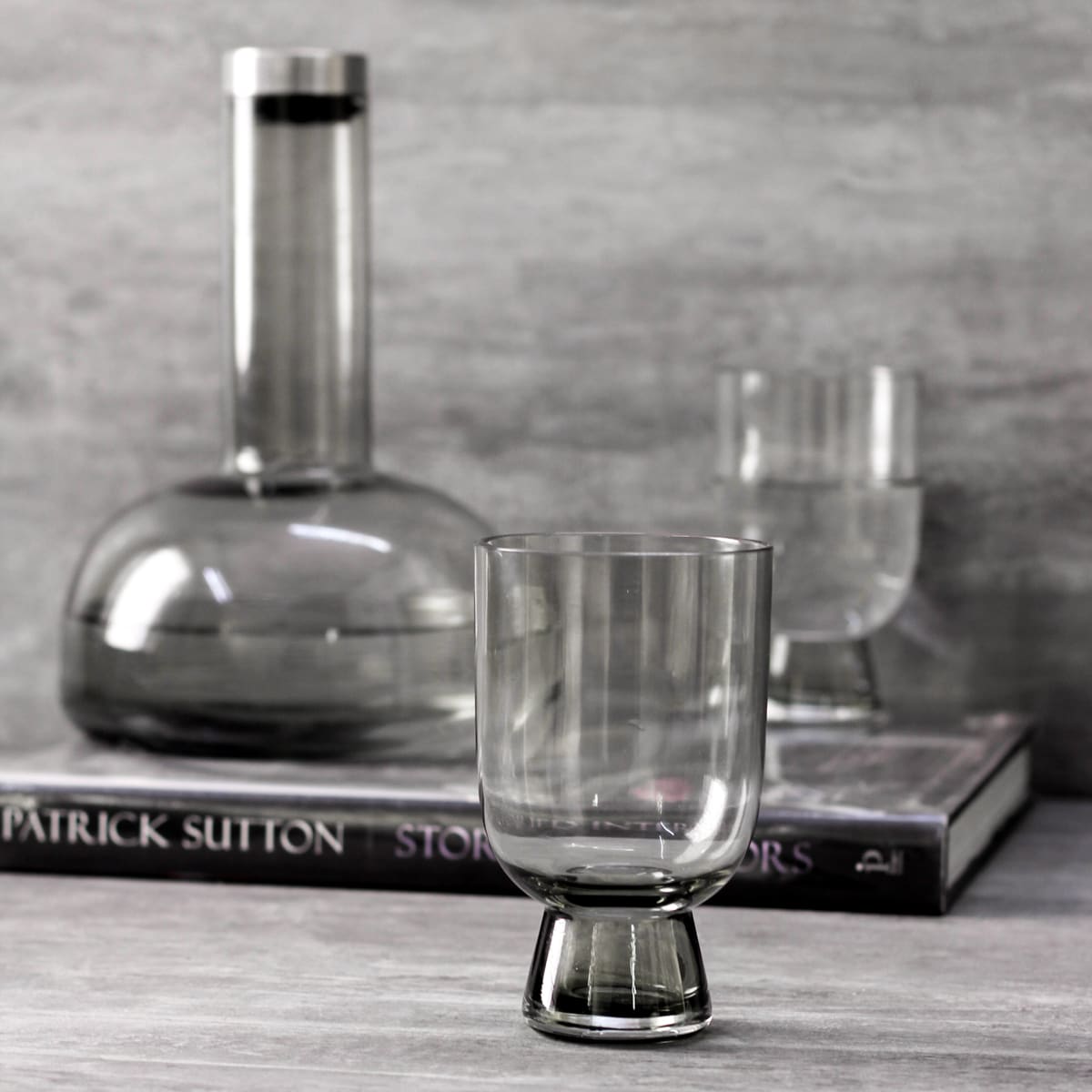 Nicolas Smoky Grey Drinking Glass (Set of 2)