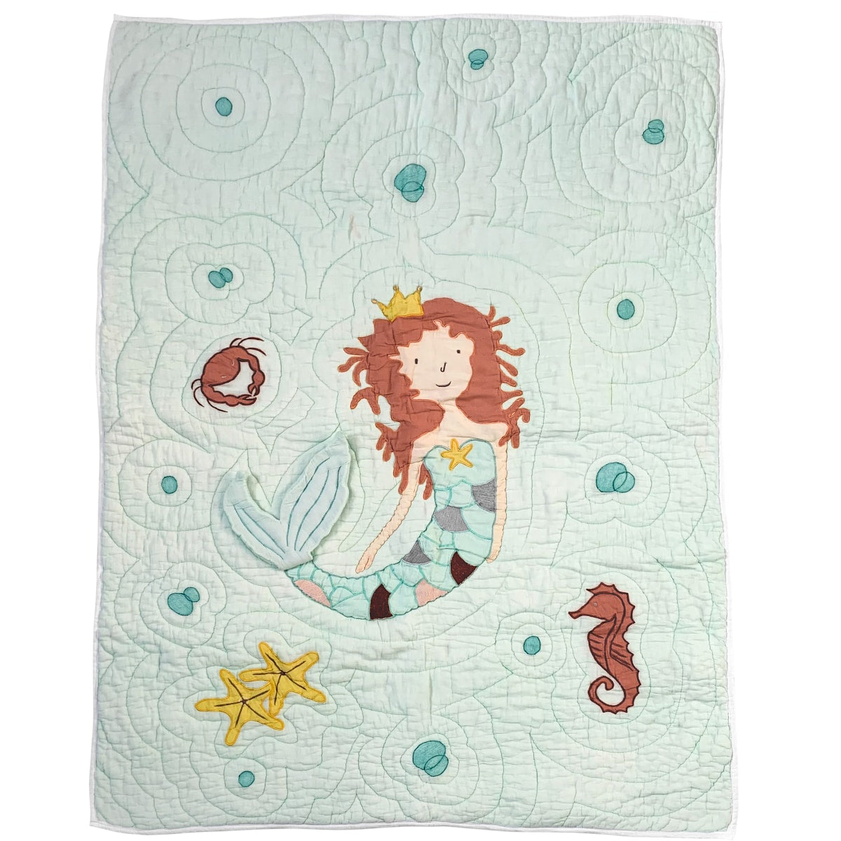 Perdita Mermaid Patchwork Quilt by The Merry Maison