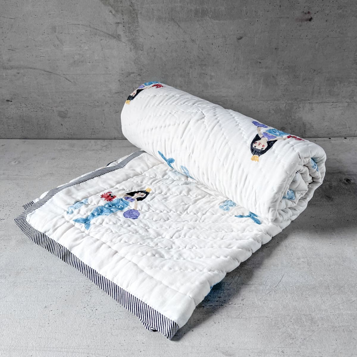 Nerissa Hand Block Print Cotton Quilt Set