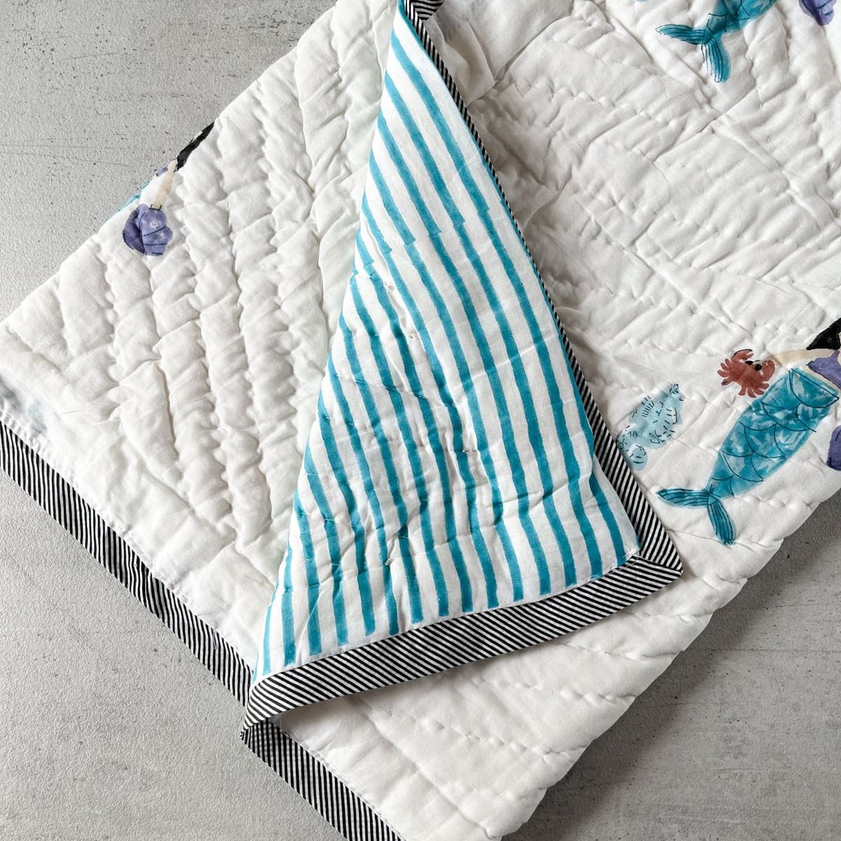 Nerissa Hand Block Print Cotton Quilt Set