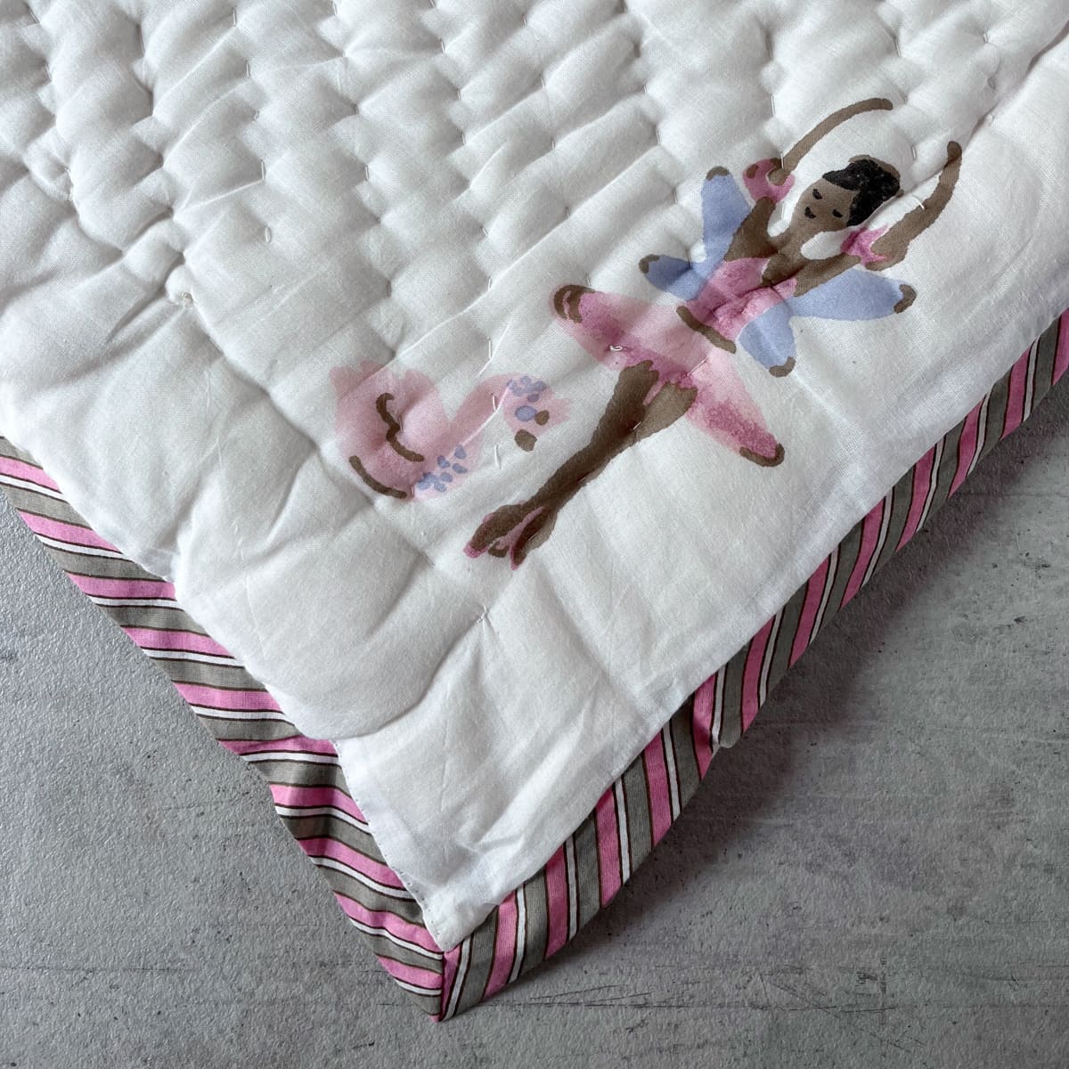 Nerina Ballerina Hand Block Print Cotton Quilt Set