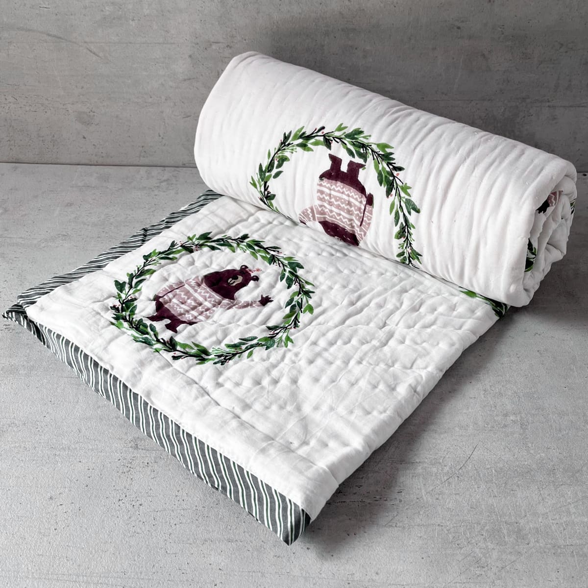 Theodore Hand Block Print Cotton Quilt Set