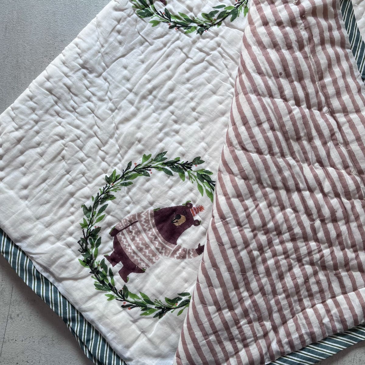 Theodore Hand Block Print Cotton Quilt Set