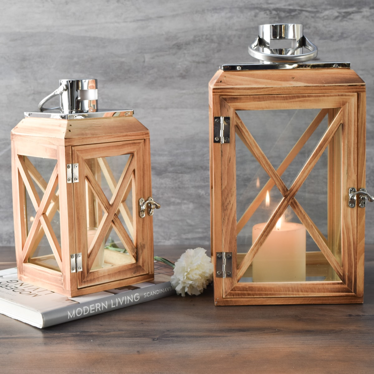 Yates Wooden Lantern - Large