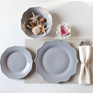 Grey Lotus Dinner Plate - Set of 4