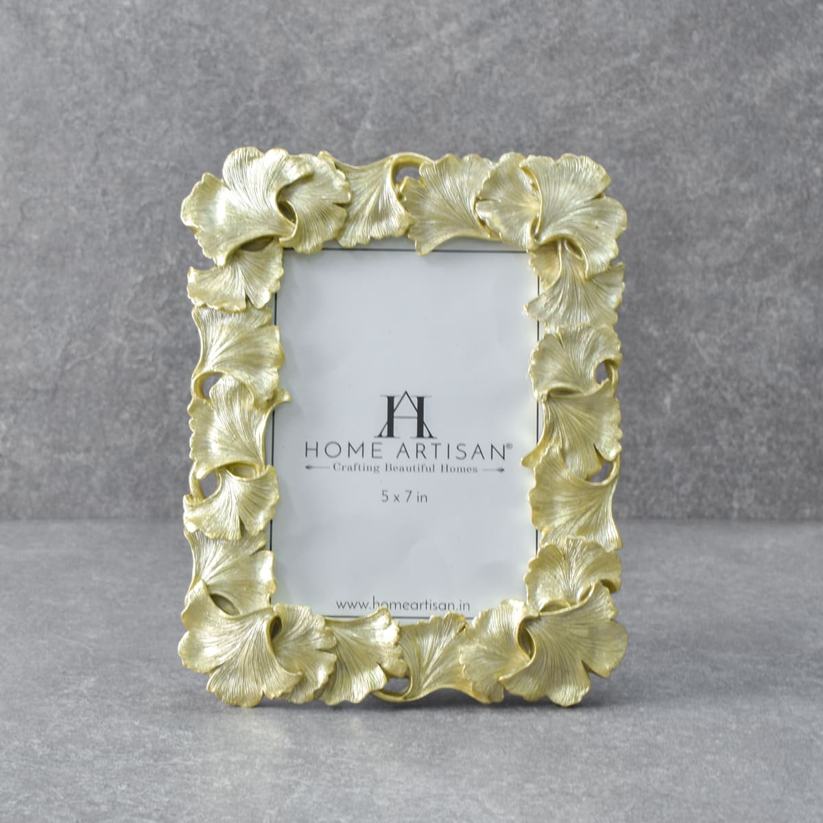 Issey Golden Gingko Leaf Photo Frame (5x7) - Home Artisan