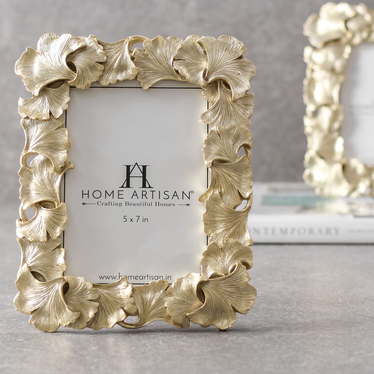 Issey Golden Gingko Leaf Photo Frame (5x7)
