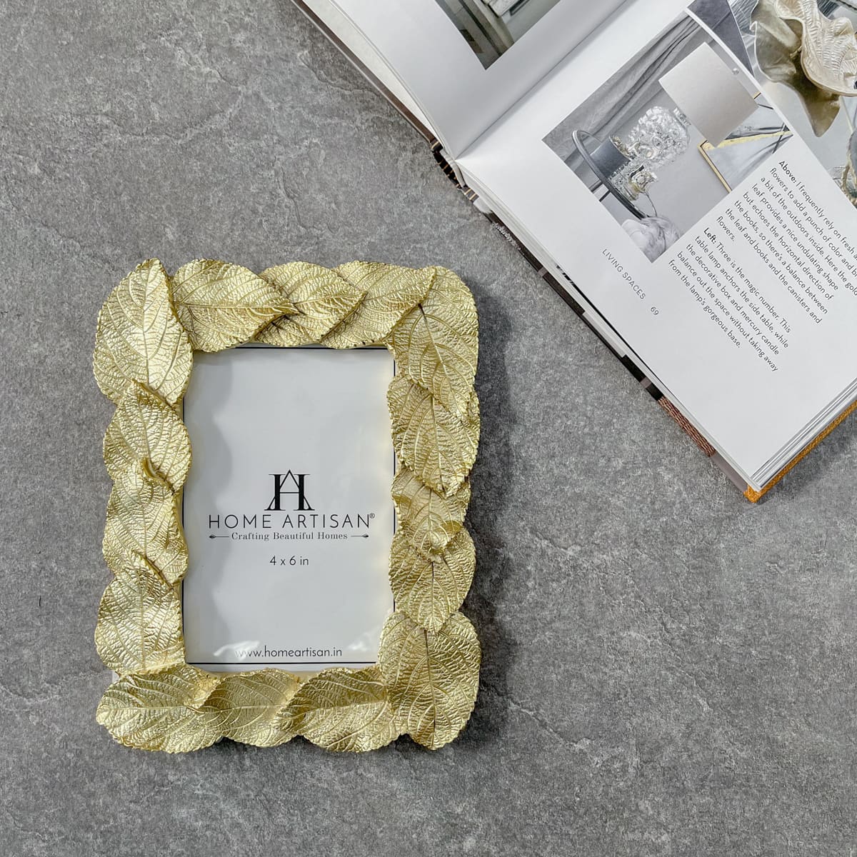 Livie Golden Leaf Photo Frame (4x6)