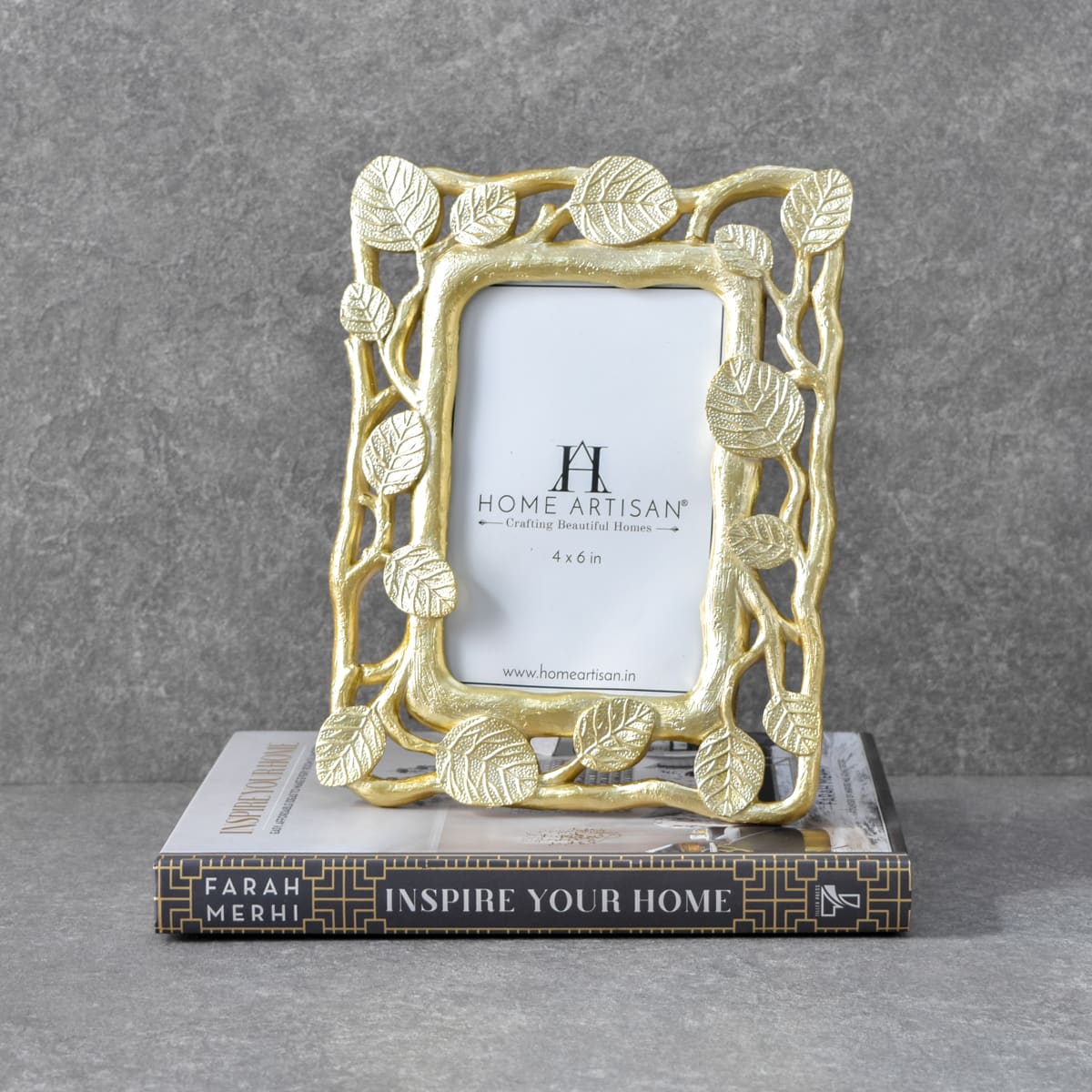 McQueen Golden Leaf Photo Frame (4x6) - Home Artisan