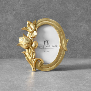 Marchesa Floral Detail Golden Photo Frame (4x6) - Home Artisan