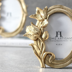 Marchesa Floral Detail Golden Photo Frame (4x6)