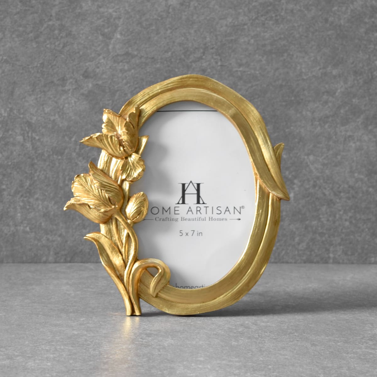 Tiffany Floral Detail Golden Photo Frame (5x7) - Home Artisan