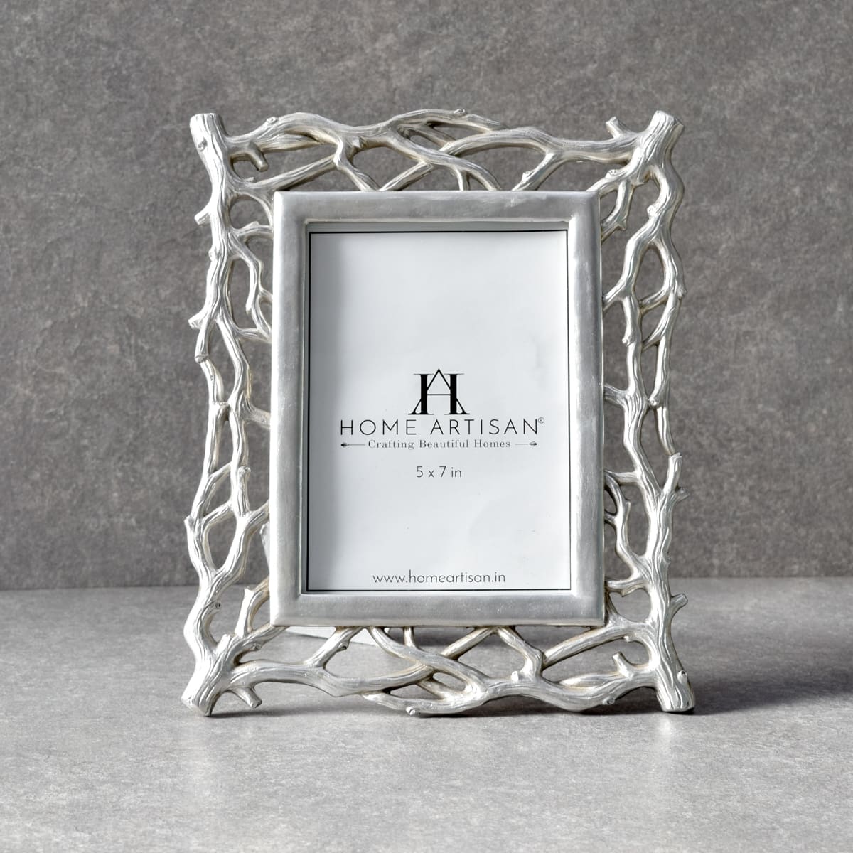 Vera Twig Detail Silver Photo Frame (5x7) - Home Artisan