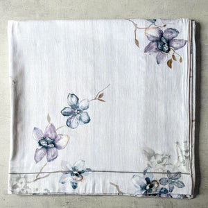 Thistle Botanical Print Cotton Linen Duvet Cover