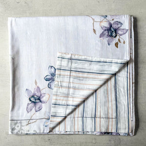 Thistle Botanical Print Cotton Linen Duvet Cover