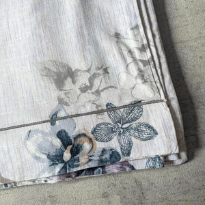 Thistle Botanical Print Cotton Linen Duvet Cover