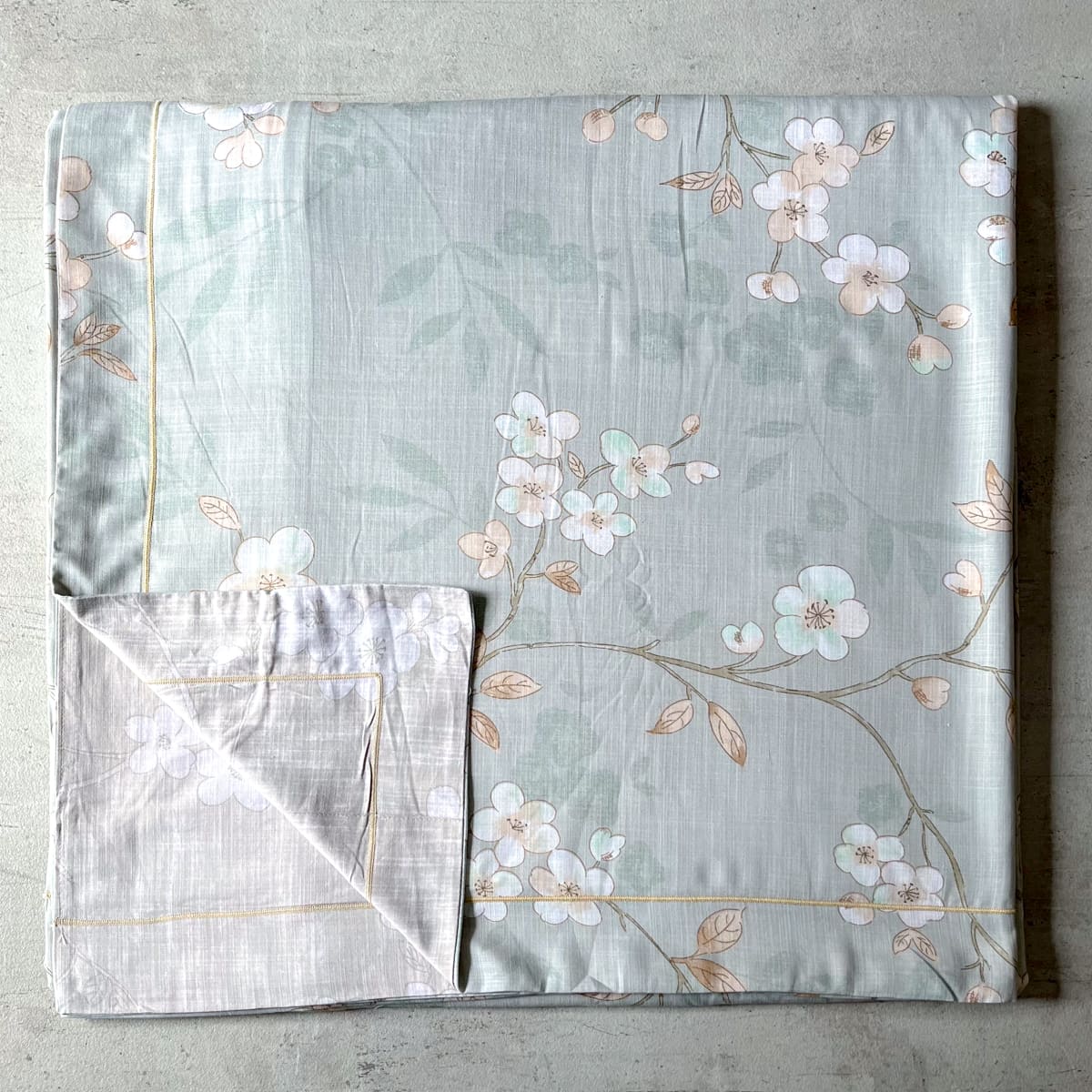 Midori Botanical Print Cotton Linen Duvet Cover