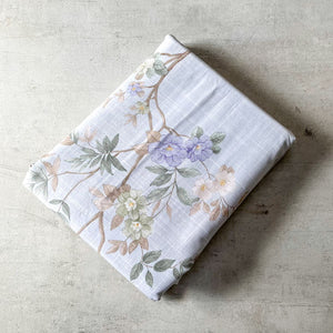 Cordelia Botanical Print Cotton Linen Duvet Cover - Home Artisan