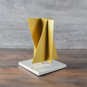 Intersection Geometric Metallic Sculpture - Home Artisan