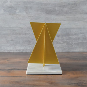 Intersection Geometric Metallic Sculpture - Home Artisan