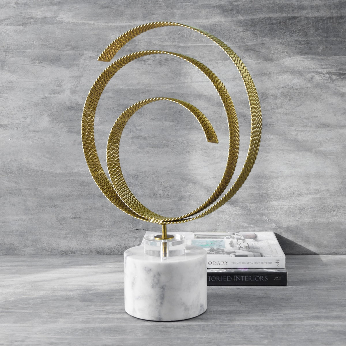 Althea Golden Spiral Sculpture - Home Artisan