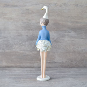 Isabella Swan Girl Sculpture - Blue