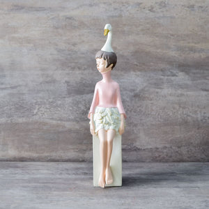 Isabella Swan Girl Sculpture - Pink - Home Artisan