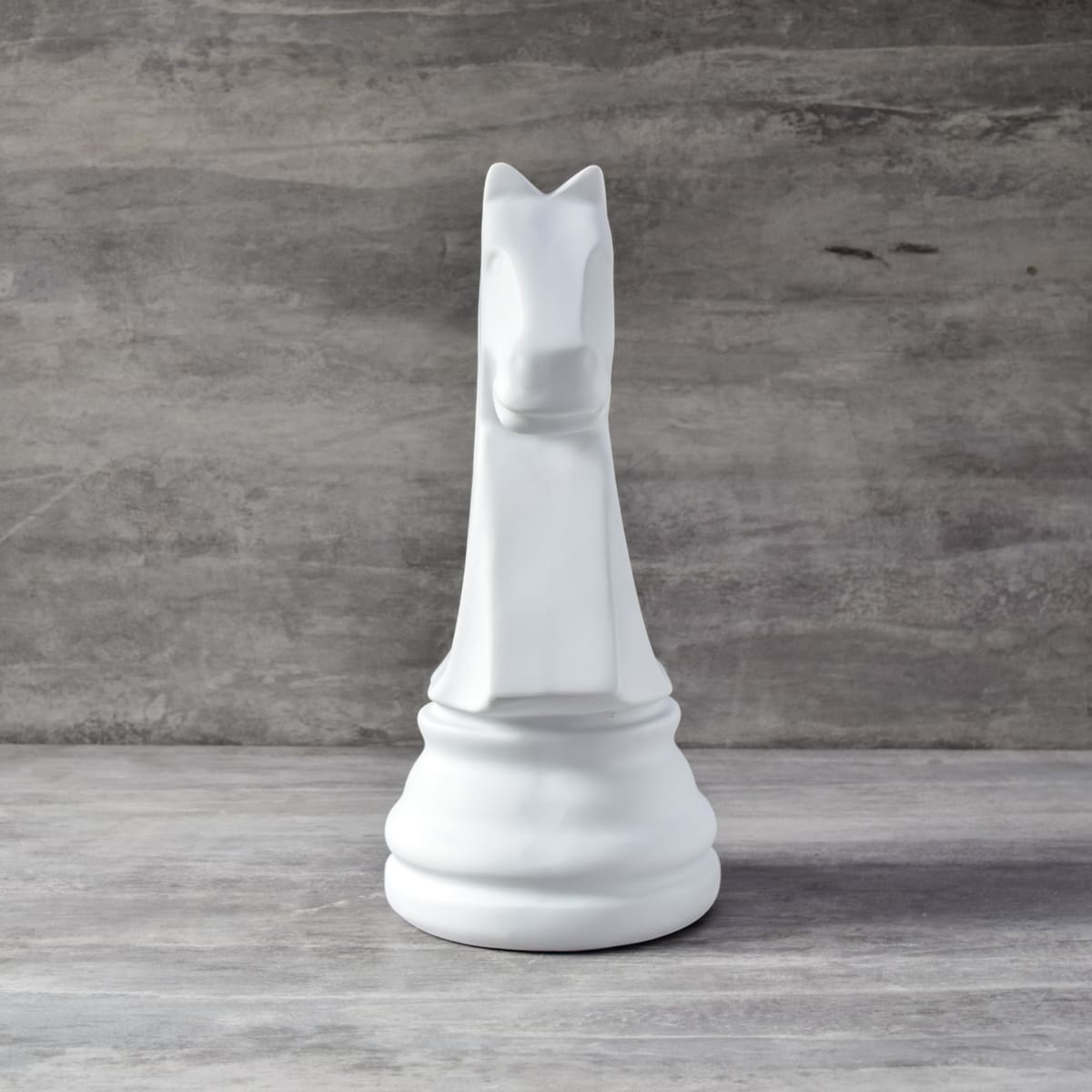 Chess Horse Sculpture - White