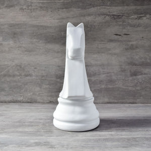 Chess Horse Sculpture - White