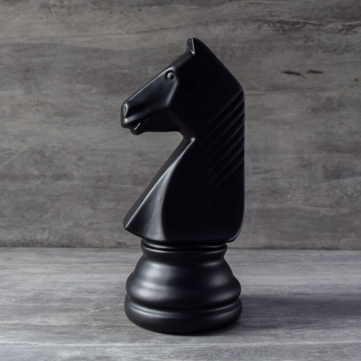 Chess Horse Sculpture - Black - Home Artisan