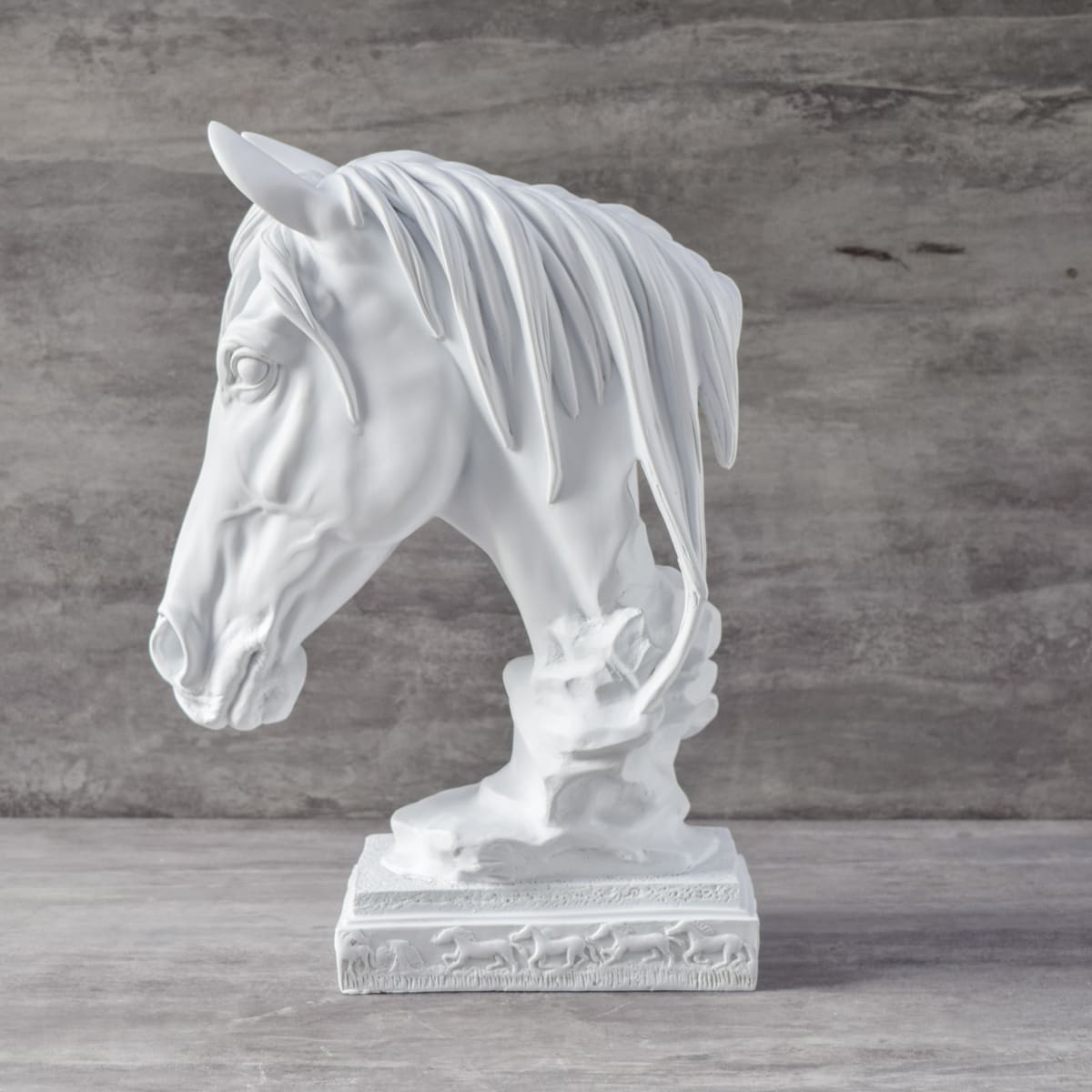 Elwood Horse Sculpture - White - Home Artisan