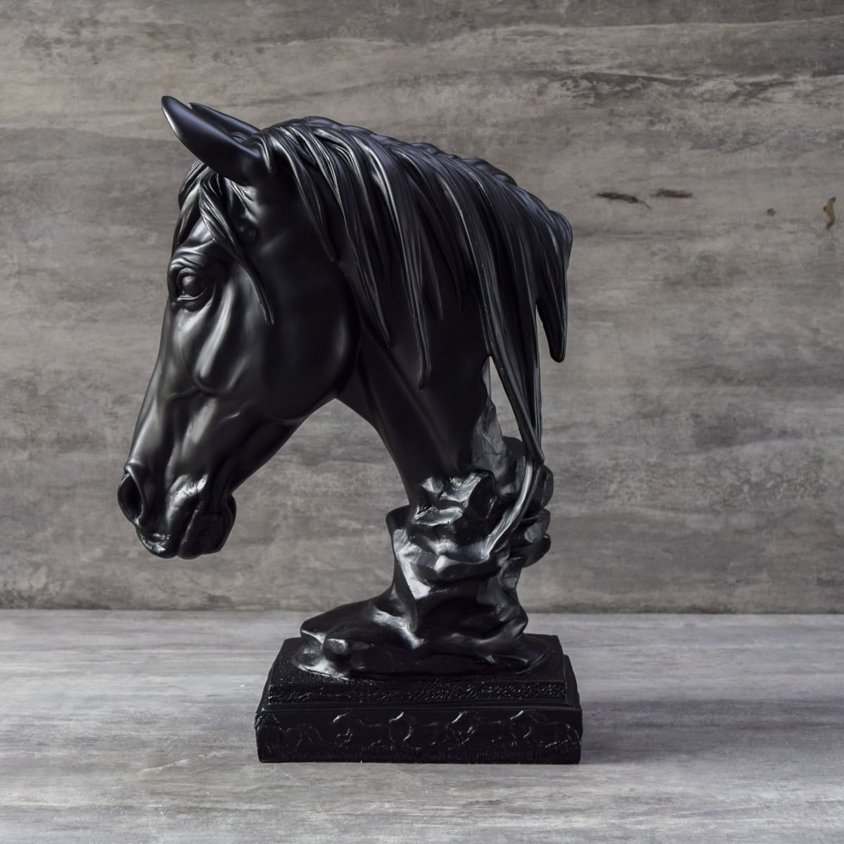Elwood Horse Sculpture - Black - Home Artisan