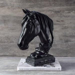 Elwood Horse Sculpture - Black - Home Artisan