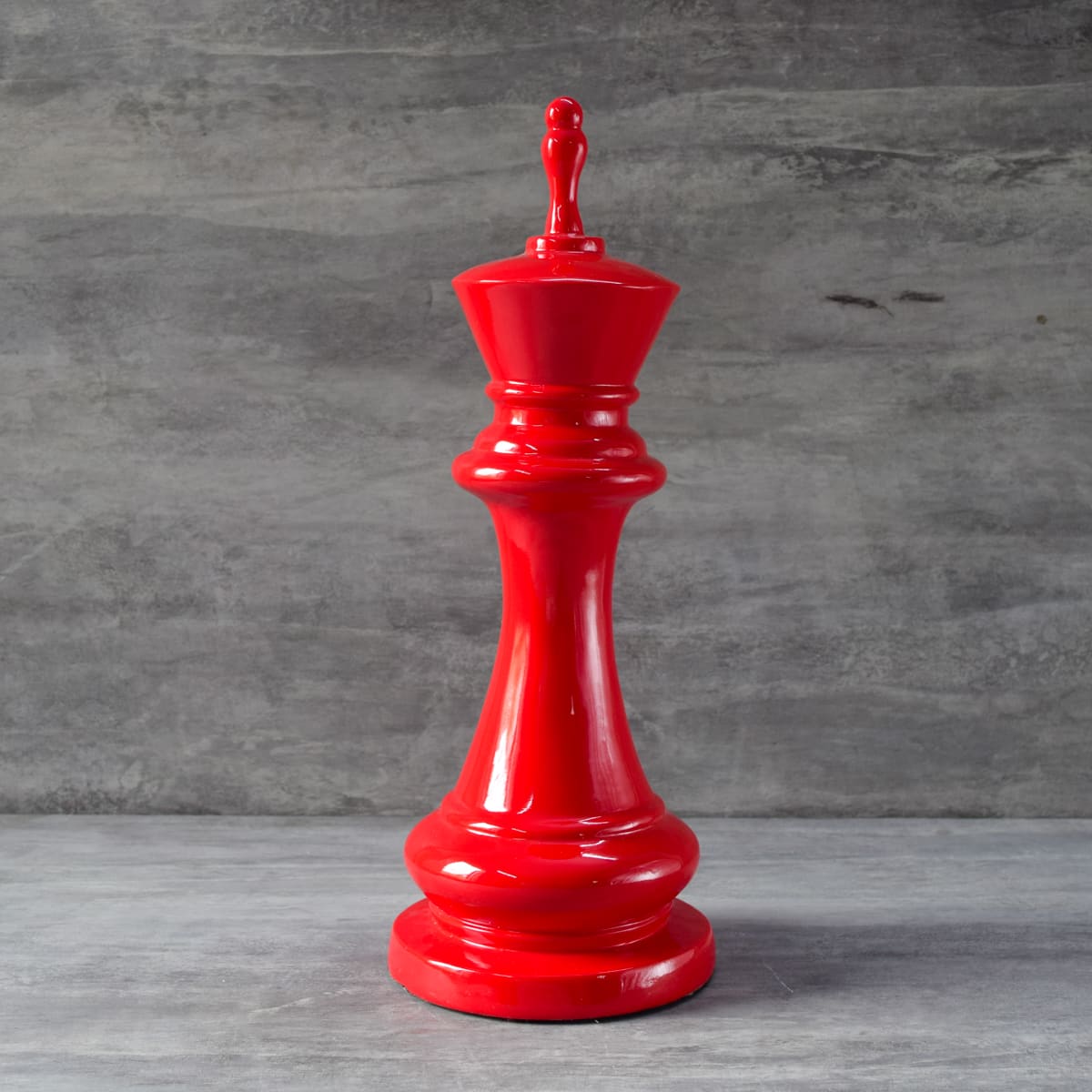 Chess King Sculpture - Red - Home Artisan