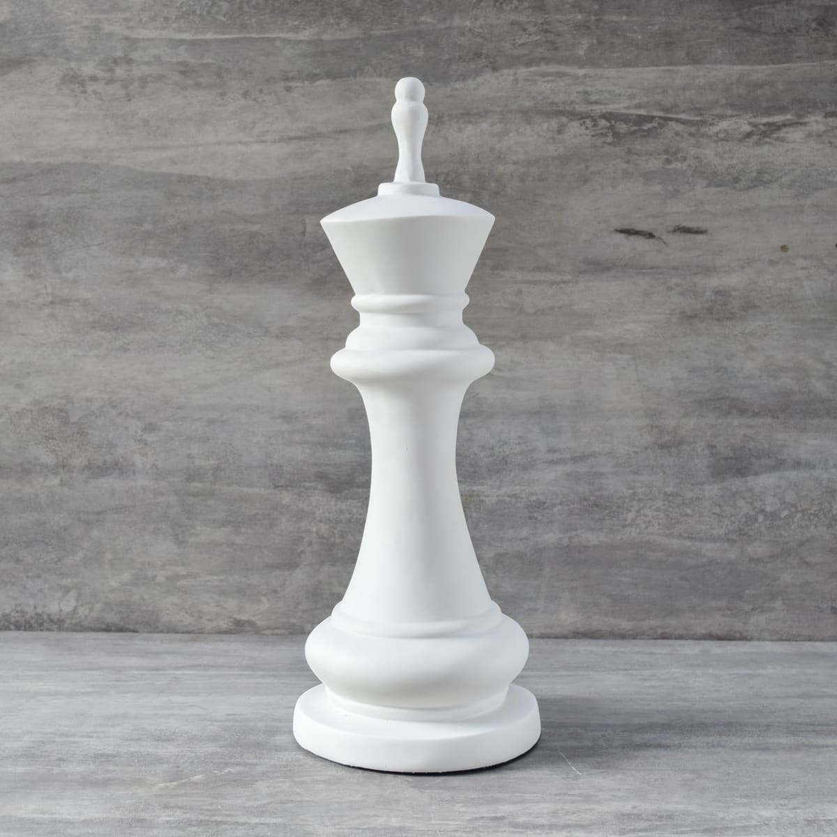 Chess King Sculpture - White - Home Artisan