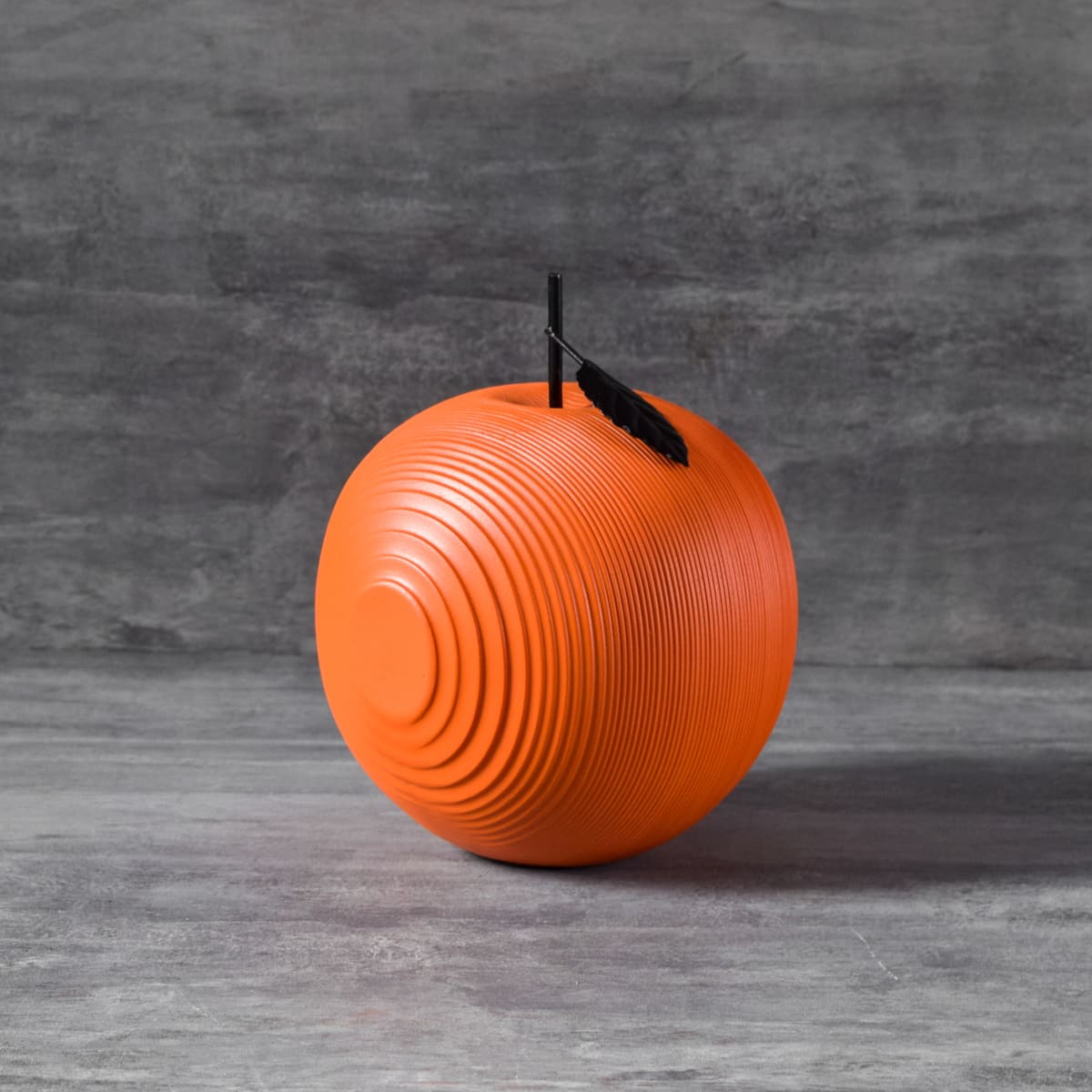 Vittore Orange Apple Sculpture - Home Artisan