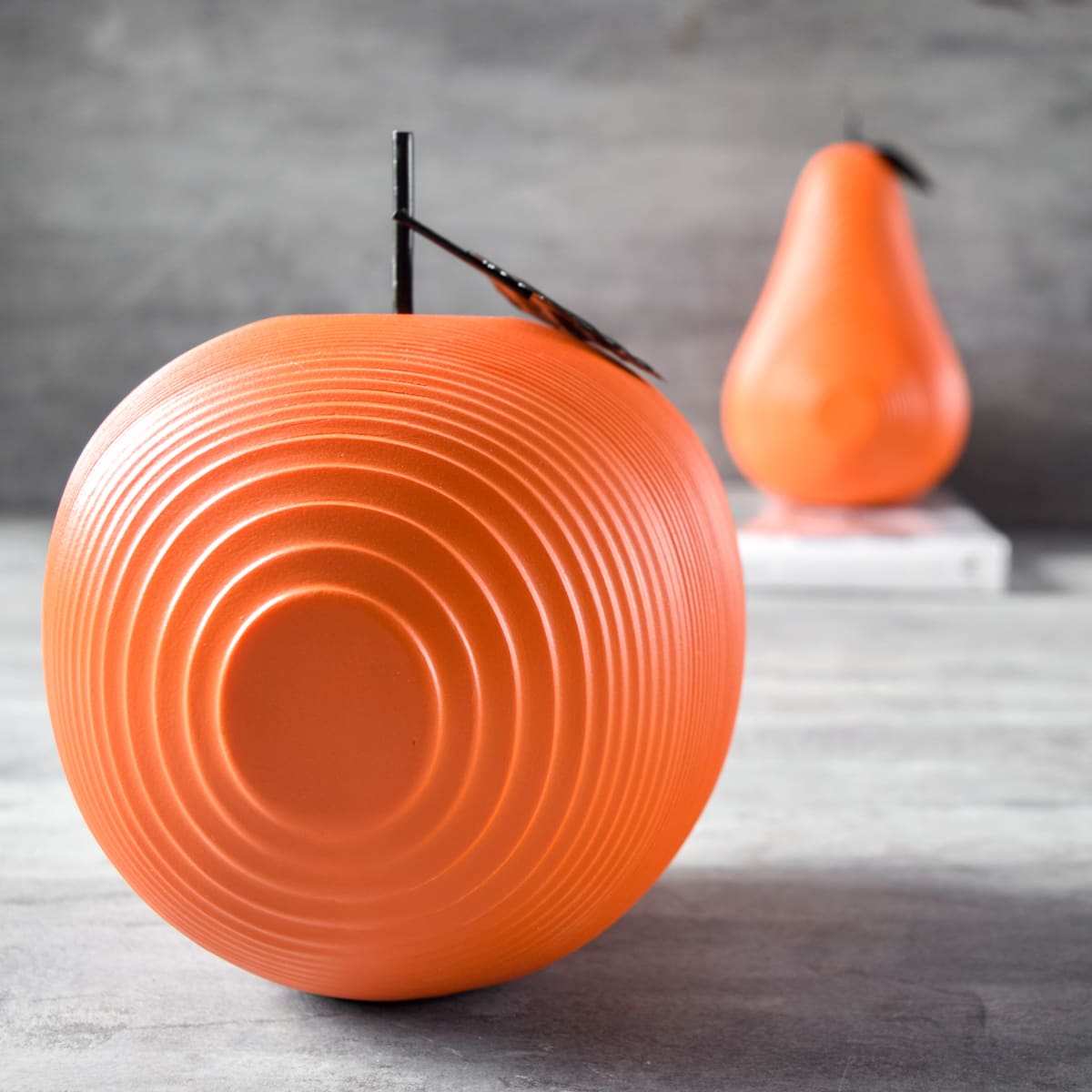 Vittore Orange Apple Sculpture