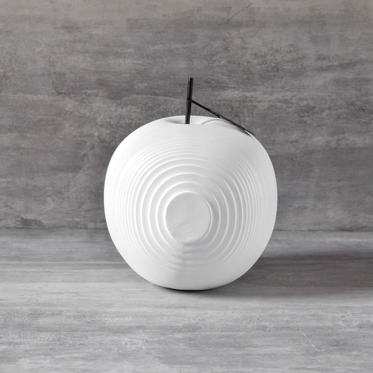 Vittore White Apple Sculpture - Home Artisan