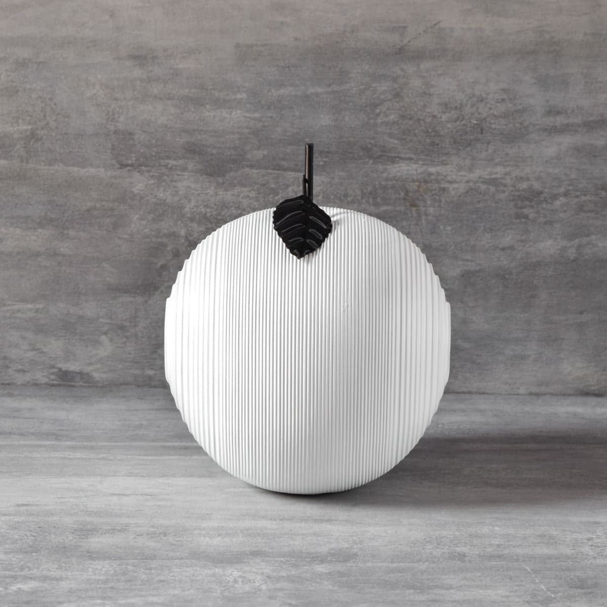 Vittore White Apple Sculpture - Home Artisan