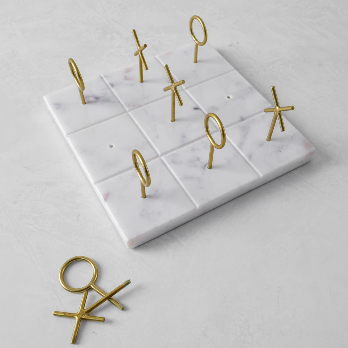 Niamh Ivory and Gold Tic-Tac-Toe Set - Home Artisan